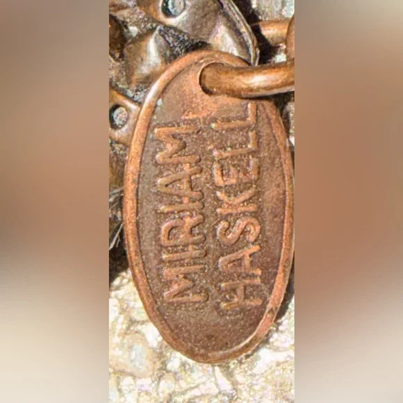 Miriam Haskell Turquoise and Brown Beaded Necklace - Picture 5 of 5